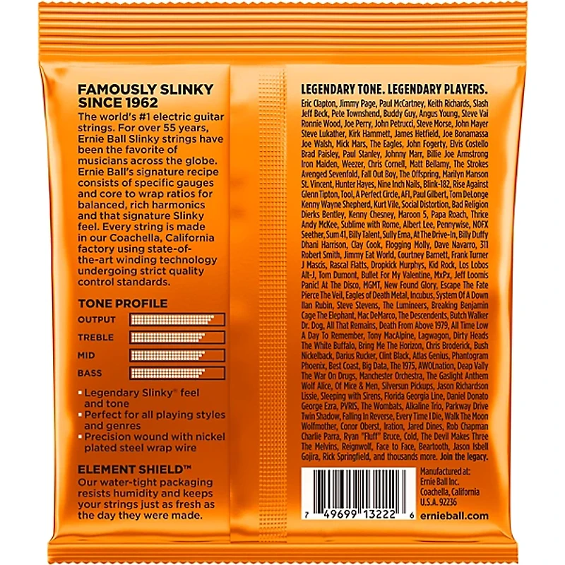 Ernie Ball 3222 Nickel Hybrid Slinky Electric Guitar Strings 3-Pack - (9-46)