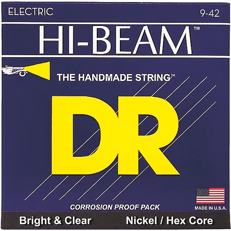 DR Strings LTR-9 Hi-Beams Nickel Light Electric Guitar Strings
