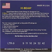 DR Strings LTR-9 Hi-Beams Nickel Light Electric Guitar Strings