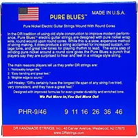 DR Strings PHR9/46 Pure Blues Nickel Lite'n'Heavy Electric Guitar Strings