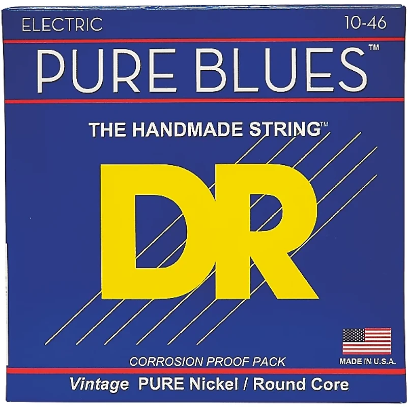 DR Strings PHR10 Pure Blues Nickel Electric Guitar Strings - Medium (10-46)
