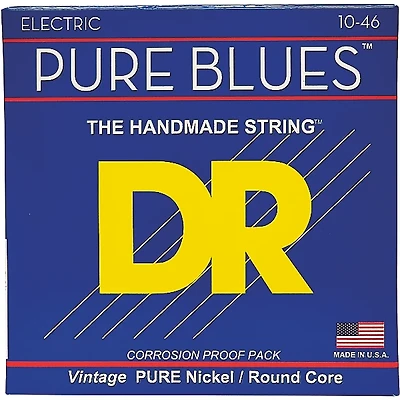 DR Strings PHR10 Pure Blues Nickel Electric Guitar Strings - Medium (10-46)