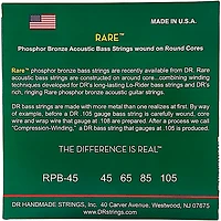 DR Strings Rare Phosphor Bronze Acoustic Bass Strings