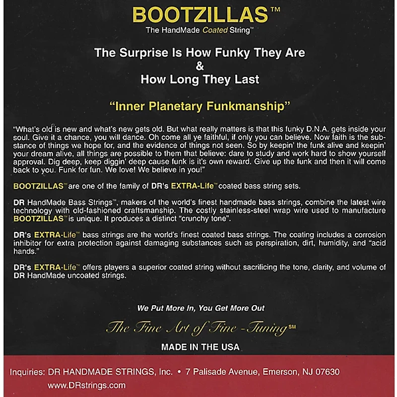 DR Strings BZ5-45 Bootzilla Signature 5-String Bass Strings