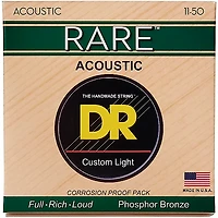 DR Strings RPML-11 Custom Light RARE Phosphor Bronze Acoustic Strings