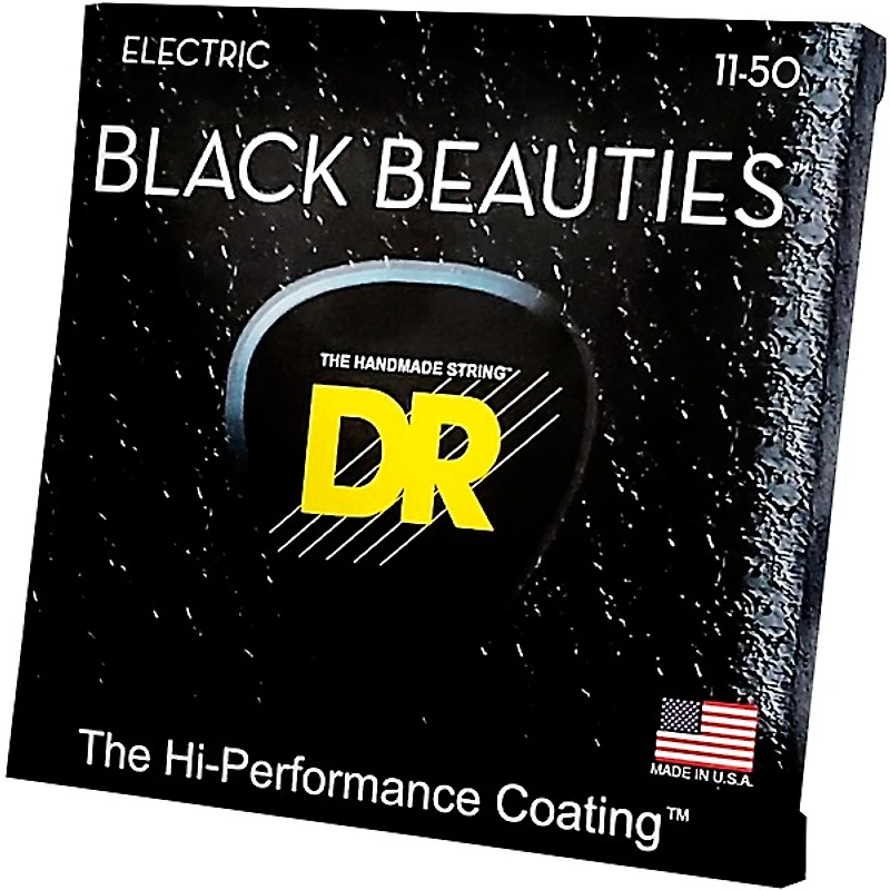 DR Strings Extra Life BKE-11 Black Beauties Heavy Coated Electric Guitar Strings
