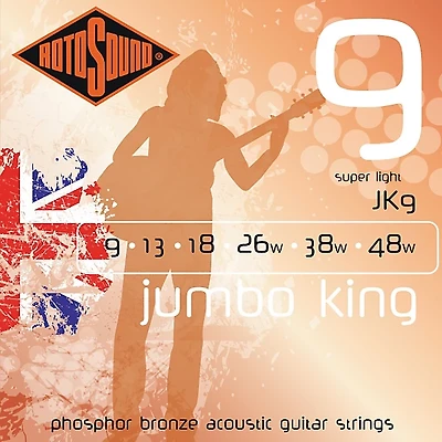 Rotosound Jumbo King Super Light Phosphor Bronze Acoustic Guitar Strings