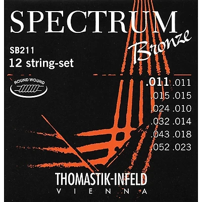 Thomastik SB211 Spectrum Bronze Light 12-String Acoustic Guitar Strings