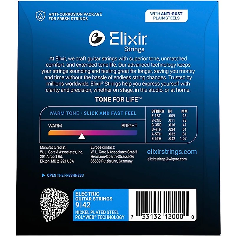 Elixir POLYWEB Super Light (9-42) Electric Guitar Strings