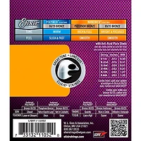 Elixir 80/20 Bronze Acoustic Guitar Strings With NANOWEB Coating, Light (.012-.053)