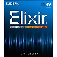 Elixir Electric Guitar Strings with NANOWEB Coating, Medium (.011-.049)