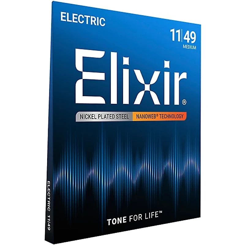 Elixir Electric Guitar Strings with NANOWEB Coating, Medium (.011-.049)