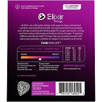 Elixir Phosphor Bronze Acoustic Guitar Strings With NANOWEB Coating
