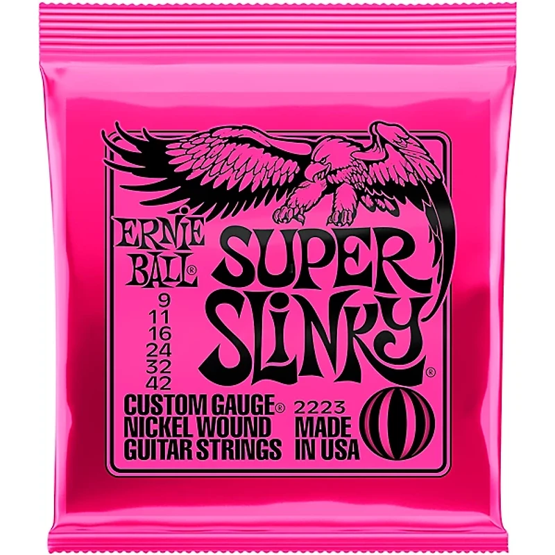 Ernie Ball 2223 Nickel Super Slinky Guitar Strings 12-Pack