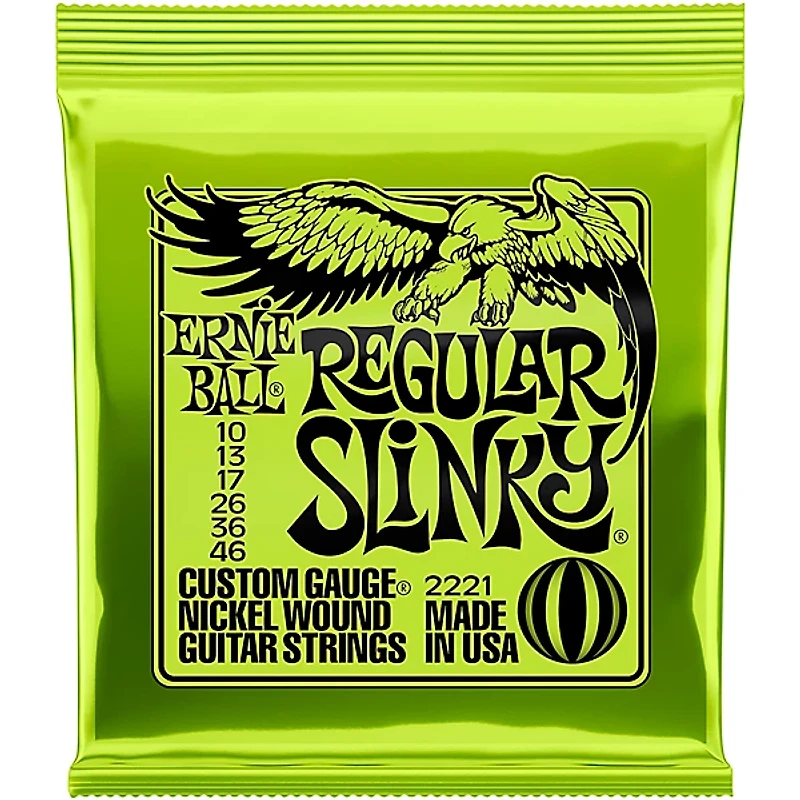 Ernie Ball 2221 Nickel Regular Slinky Electric Guitar Strings 12-Pack