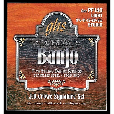GHS J. D. Crowe Studio Signature 5-String Banjo Strings Light