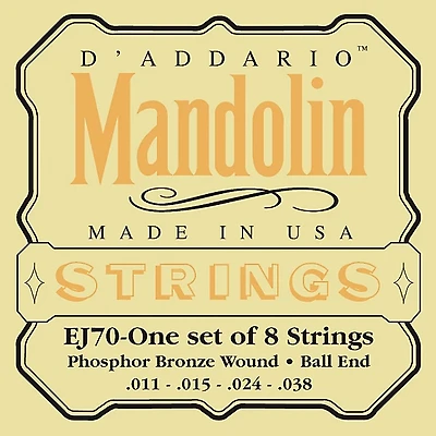 D'Addario EJ70 Phosphor Bronze Ball End Mandolin Strings