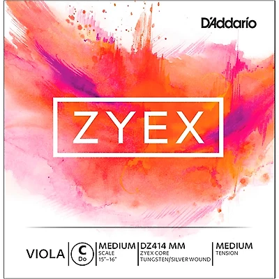 D'Addario Zyex Viola String G Medium Scale 4/4 Silver Medium