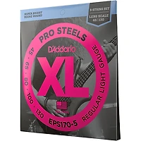 D'Addario ProSteels EPS170-5 Regular Light 5-String Bass Strings