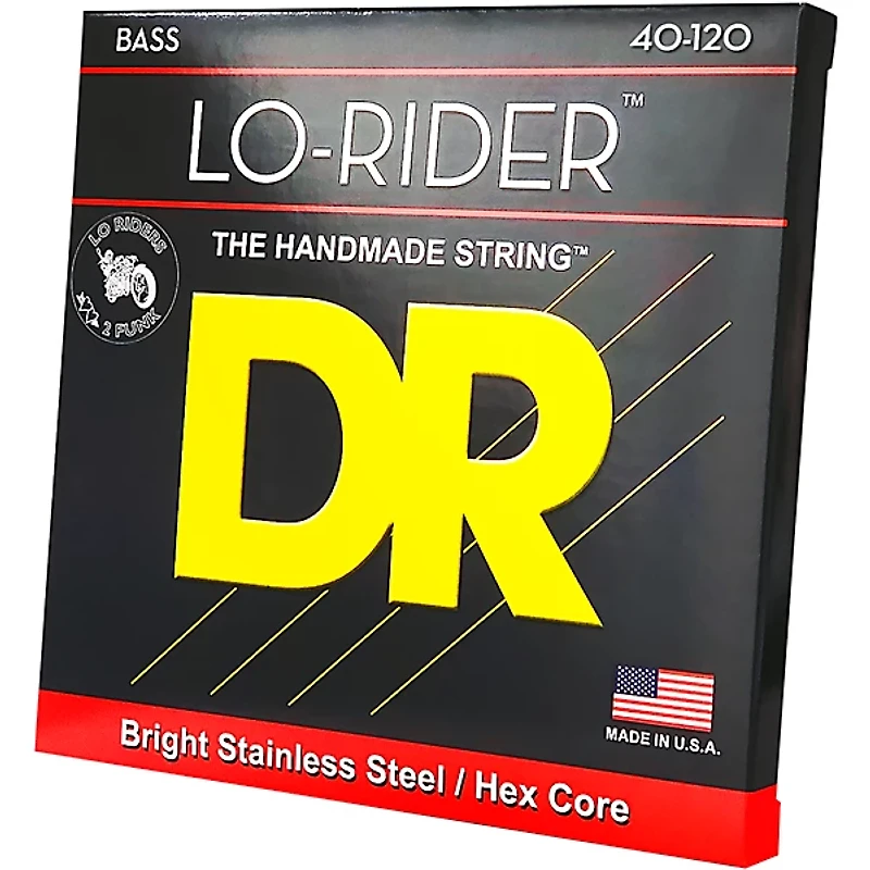 DR Strings Lo Rider LH5-40 Light Stainless Steel 5-String Bass Strings