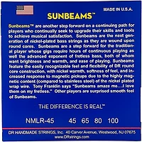 DR Strings Sunbeams NMLR-45 Medium Light 4-String Bass Strings