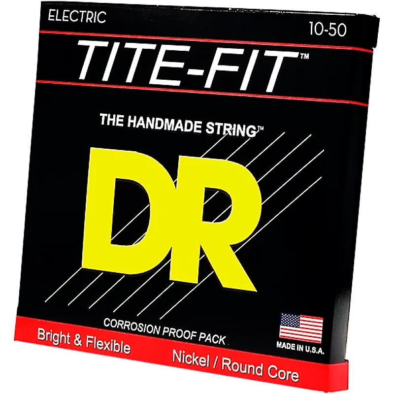 DR Strings Tite-Fit MH-10 Medium-Heavy Nickel Plated Electric Guitar Strings
