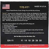 DR Strings Tite-Fit EH-11 Extra Heavy Nickel Plated Electric Guitar Strings