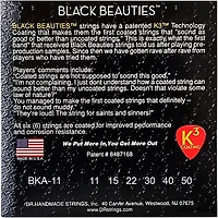 DR Strings Black Beauties Light Acoustic Guitar Strings