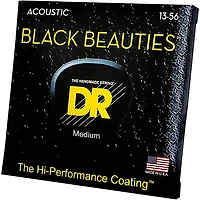 DR Strings Black Beauties Heavy Acoustic Guitar Strings