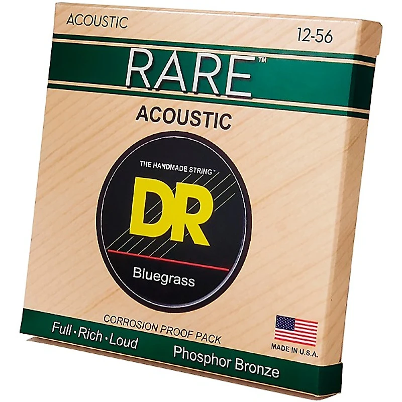 DR Strings Rare Phos Bronze Bluegrass Acoustic Guitar Strings
