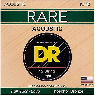 DR Strings Rare Phosphor Bronze Lite 12-String Acoustic Guitar Strings