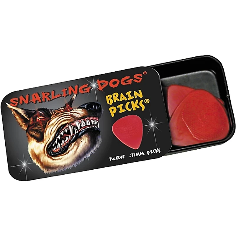 Snarling Dogs Brain Guitar Picks and Tin Box
