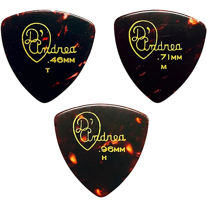 D'Andrea 346 Rounded Triangle Celluloid Guitar Picks