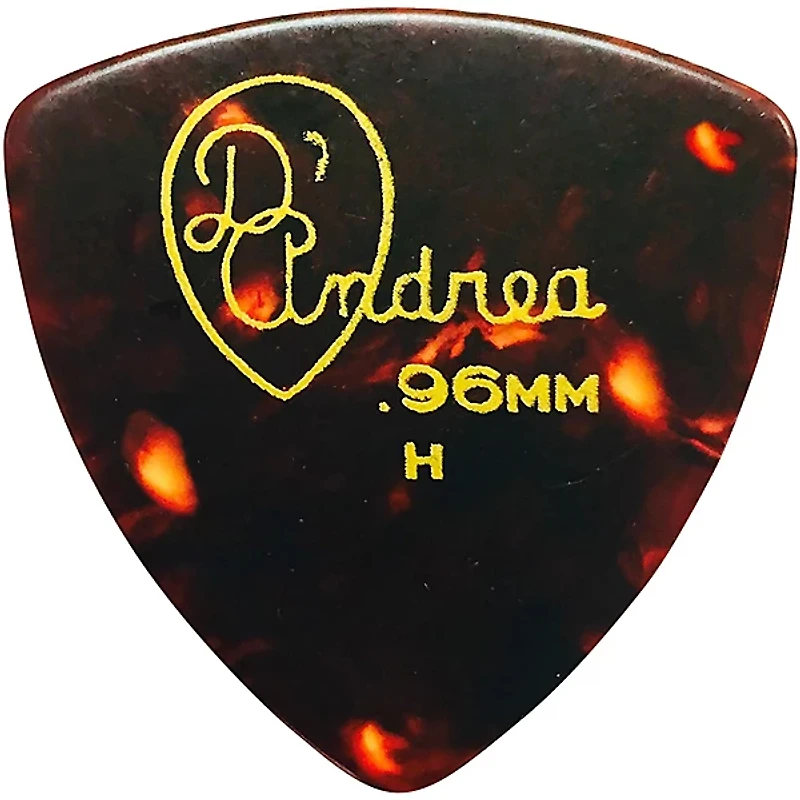 D'Andrea 346 Rounded Triangle Celluloid Guitar Picks - One Dozen