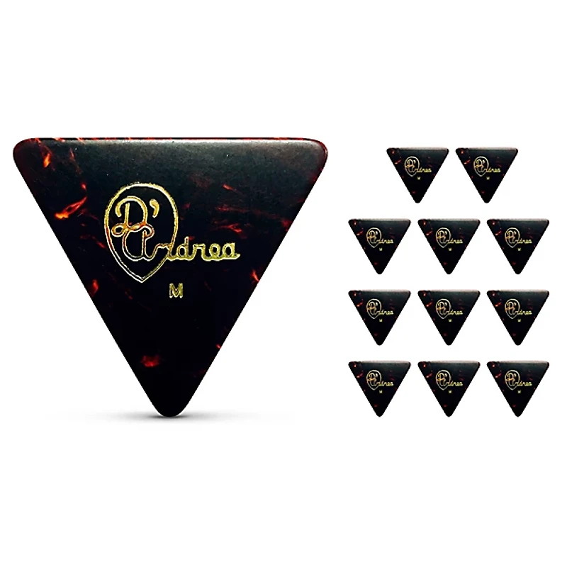 D'Andrea 355 Triangle Celluloid Guitar Picks One Dozen