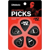 D'Addario Joe Satriani Signature Guitar Picks 10-Pack Black Medium