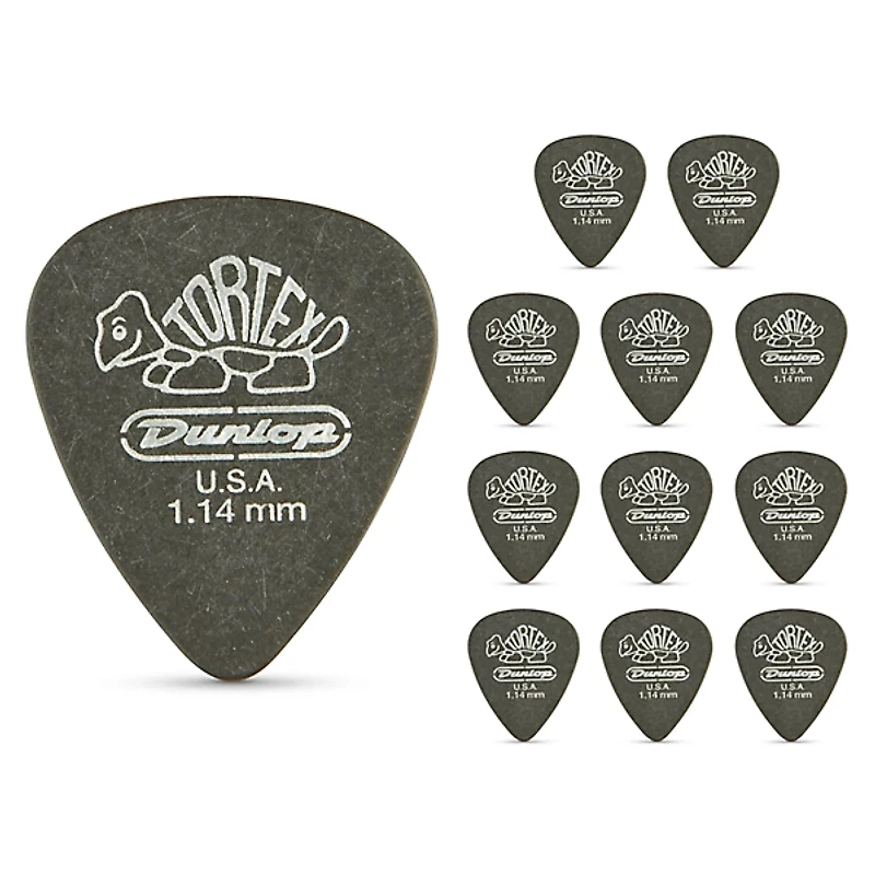 Dunlop Tortex Pitch Black Standard Guitar Picks 1 Dozen