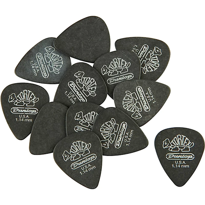 Dunlop Tortex Pitch Black Standard Guitar Picks 1 Dozen