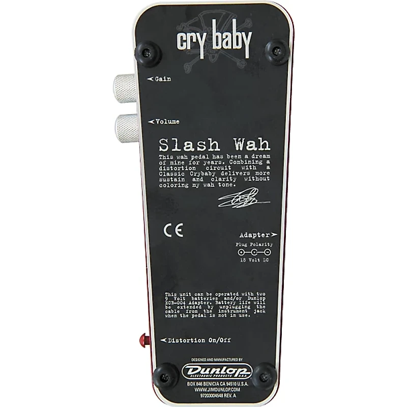Dunlop SW95 Slash Cry Baby Wah Pedal