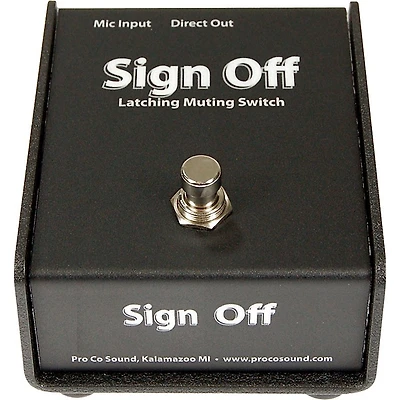 ProCo Sign Off Latching Muting Switch for Microphones
