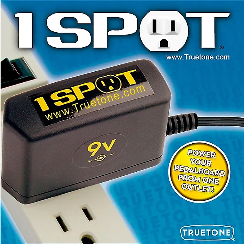 Truetone 1 SPOT Space-Saving 9V DC Adapter