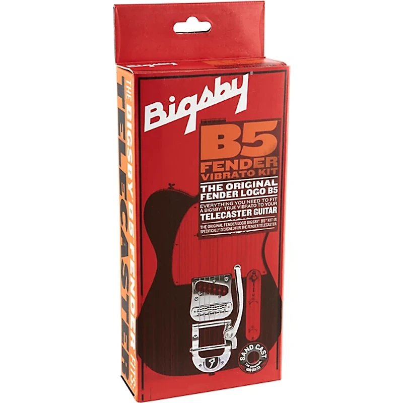 Bigsby B5 Fender Vibrato Kit - Original Fender Logo For Telecaster Guitars Chrome