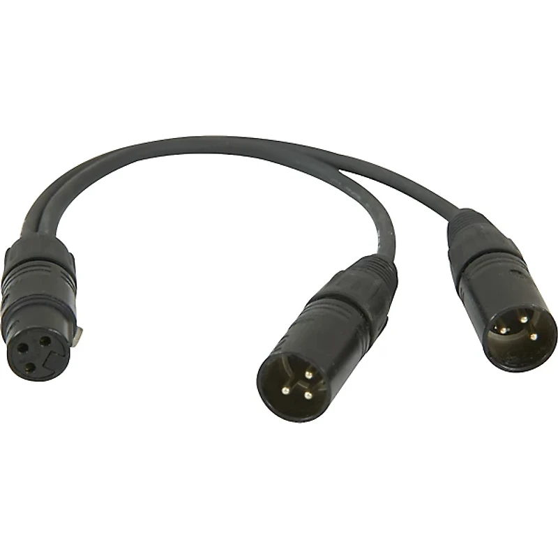 ProCo YMXF2XM-1 Y Mic Female XLR to 2-Male XLR Cable - 1 Ft