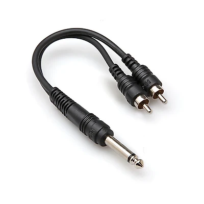 Hosa YPR-124 YPR-124 Mono 1/4" Mono to 2 RCA Mono Cable