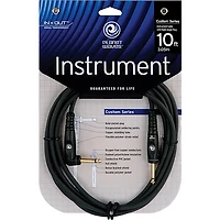 D'Addario Gold-Plated 1/4" Angled - Straight Instrument Cable