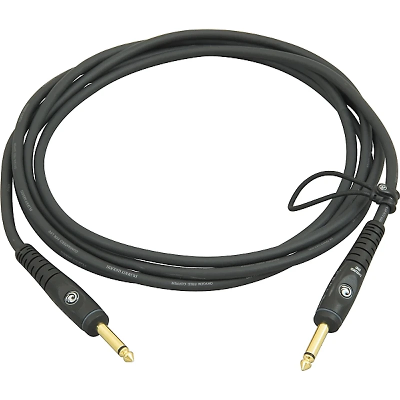 D'Addario Gold-Plated 1/4" Straight Instrument Cable