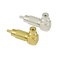 American Recorder Technologies RCA Male to RCA Female Right Angle Adapter Nickel