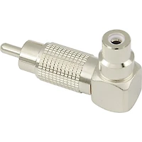 American Recorder Technologies RCA Male to RCA Female Right Angle Adapter Nickel
