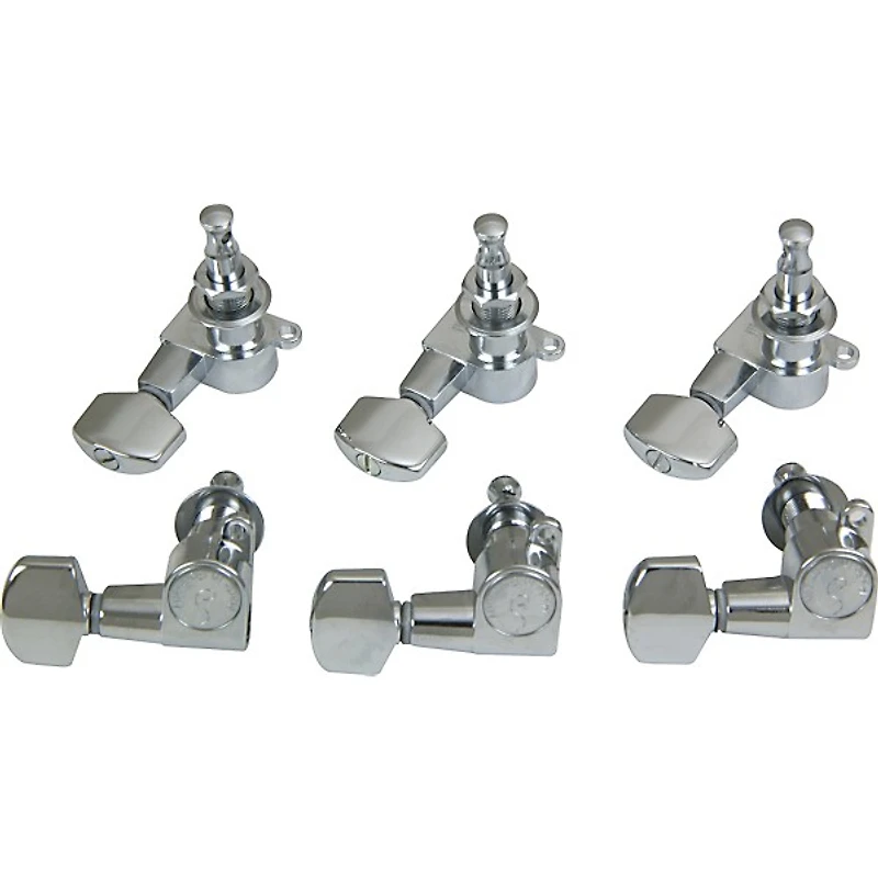 Schaller M6 Mini Tuning Machine Heads 6 In-Line Chrome