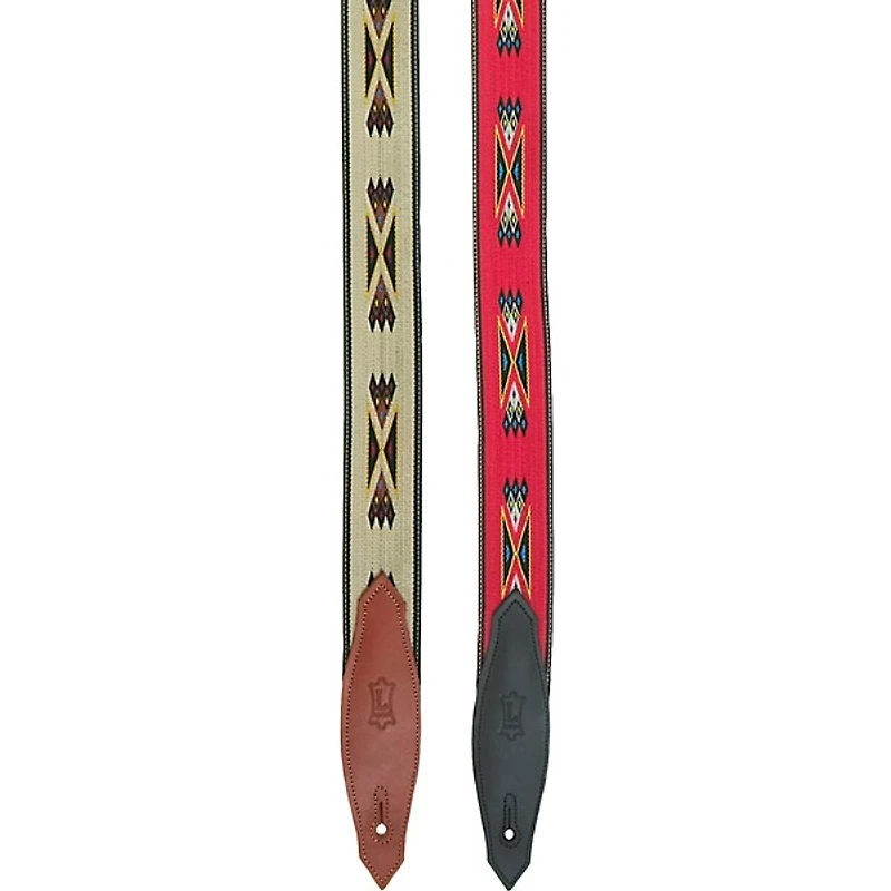 Levy's 2" Southwest Navajo Print Nylon Guitar Strap Desert Red
